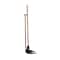 Hello Honey® Natural & Black Beech Wood Broom & Standing Metal Dust Pan Set